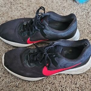 Nike Black and Red Athletic Shoes